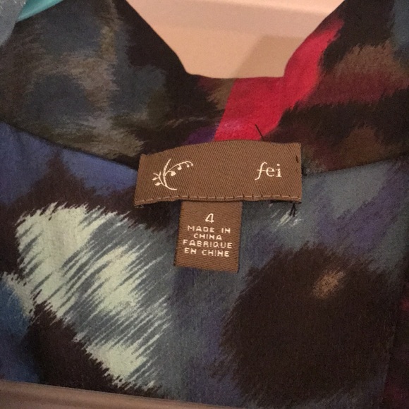 EUC Anthropologie FEI wrap silk floral top size 4 - Picture 2 of 7